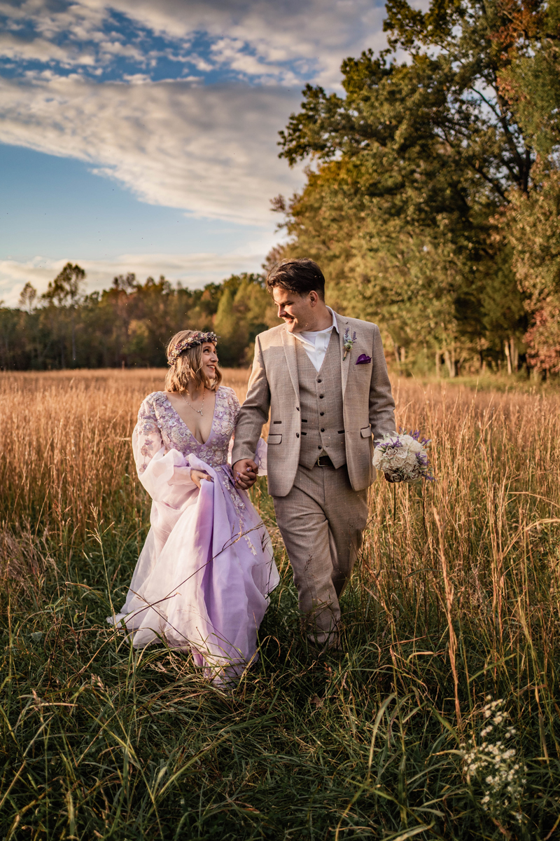 Wedding at Lenoir City TN Lavender and Yellow Fall wedding