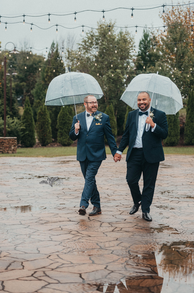 LGBTQ wedding at Howe Farms, rainy days make some amazing portraits in my opinion.